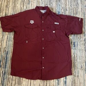 Texas A&M Aggies Vented Shirt Mens 2XL Red Columbia PFG Football Outdoors Mens